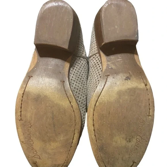 SAM Edelman Tan ankle boots with buckle on side strap around backing 2-inch heel - Picture 4 of 5